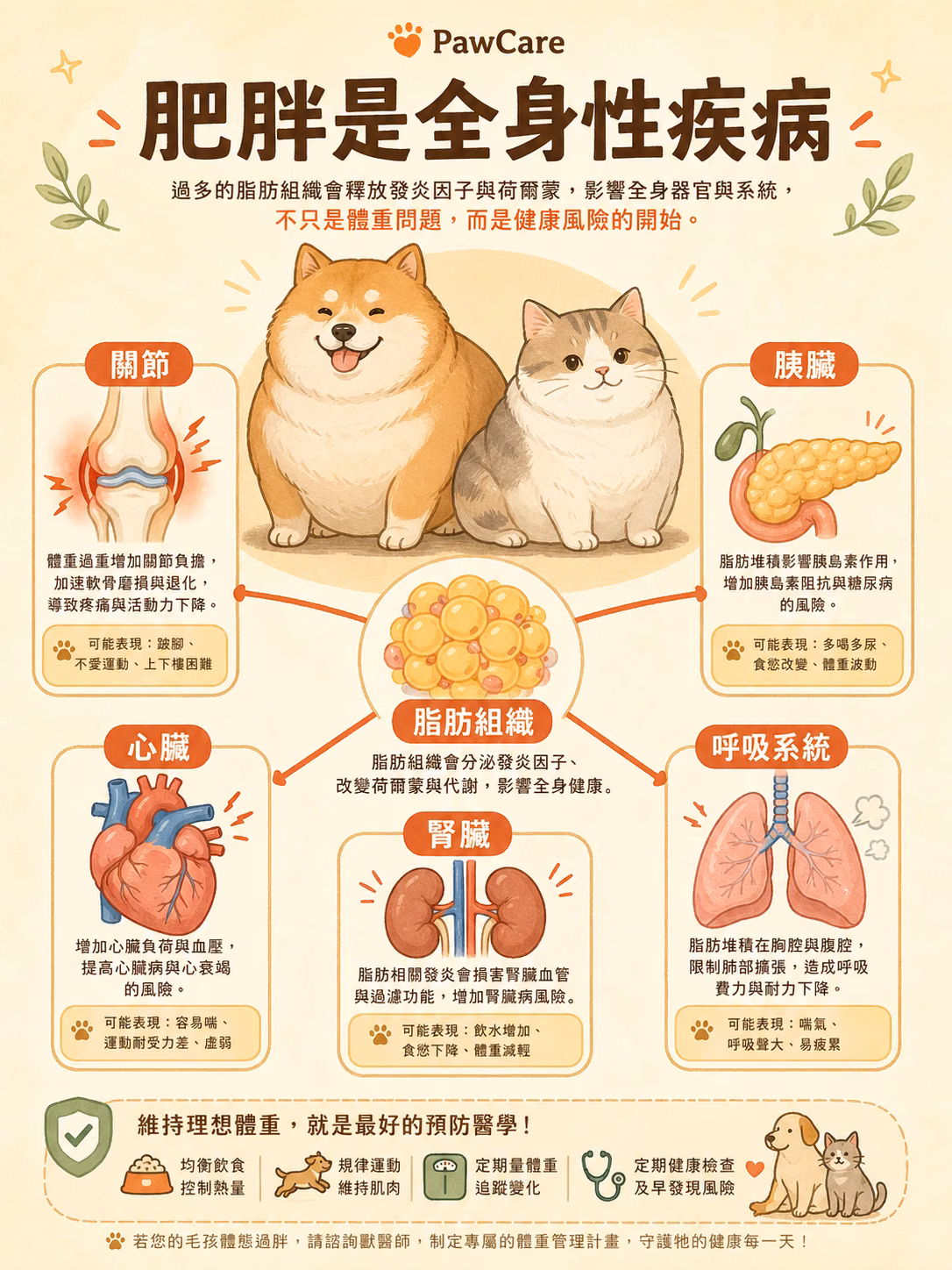肥胖是全身性疾病器官圖