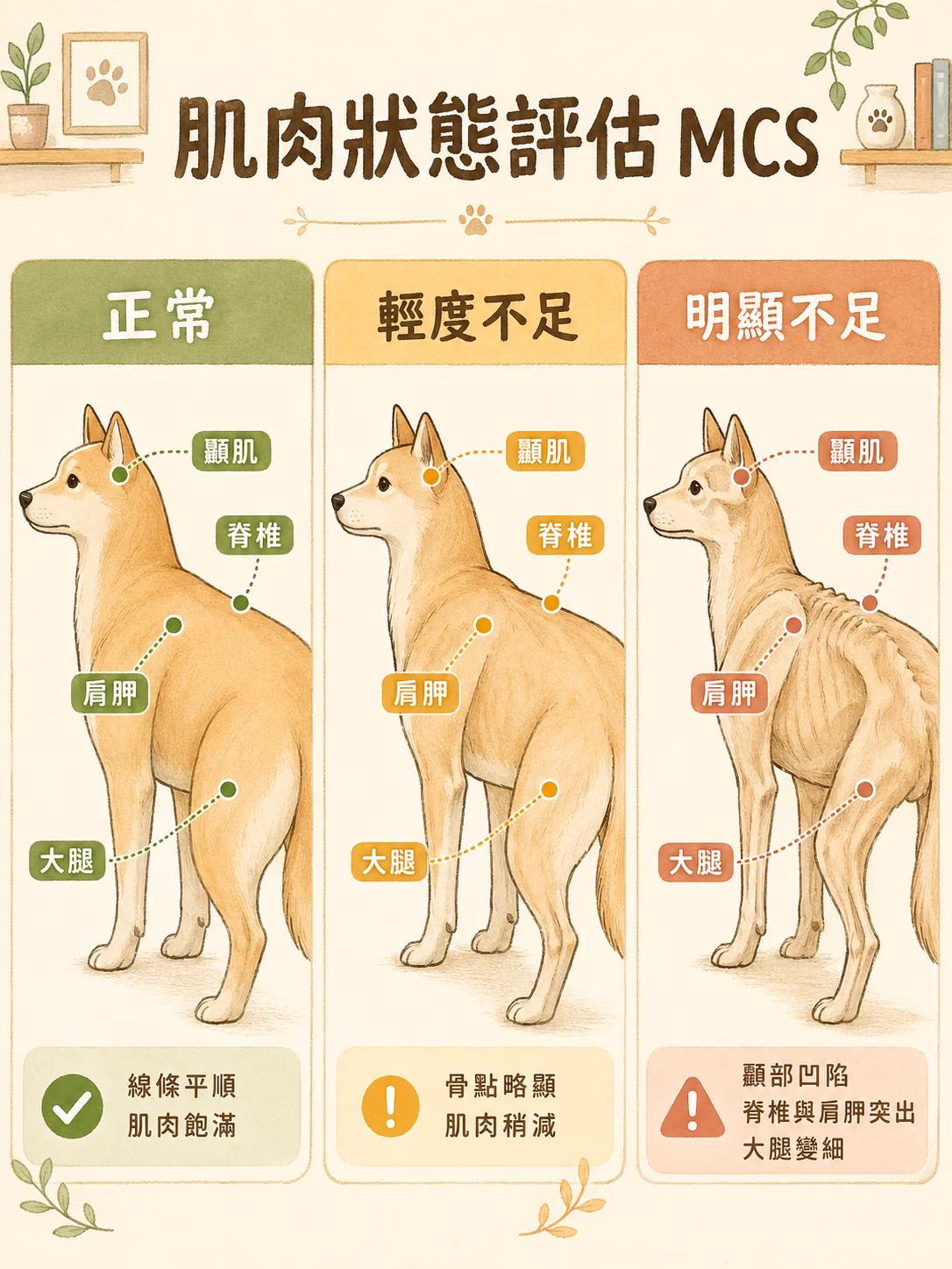 肌肉狀態評估 MCS 圖