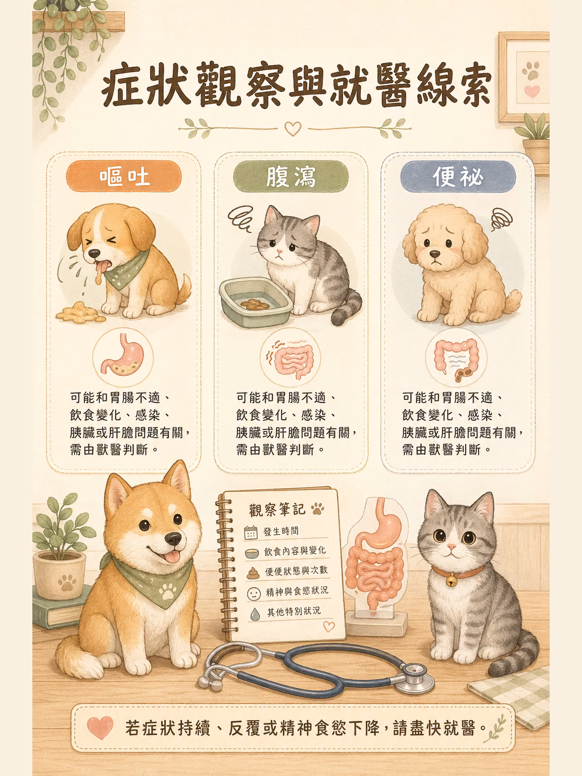 症狀觀察與就醫線索圖