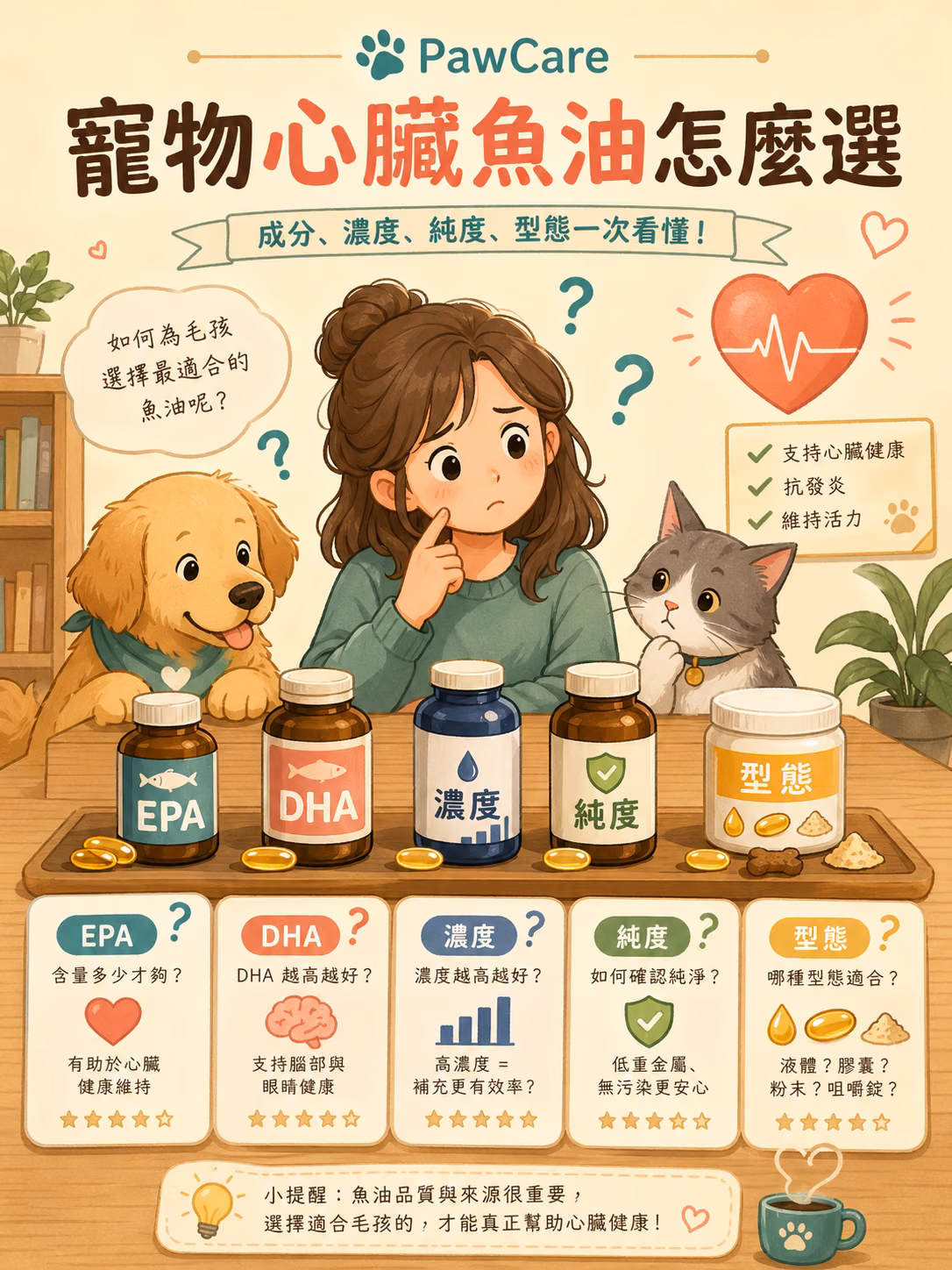 魚油選擇困惑情境圖