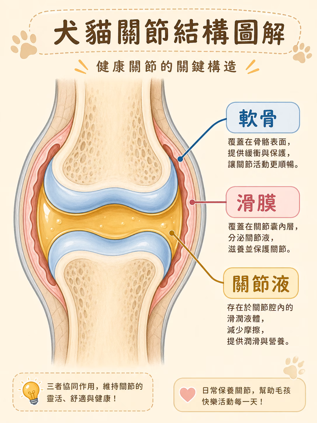 關節結構解剖示意圖